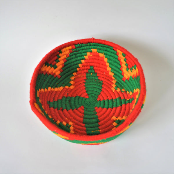 Ethnic  Egyptian wool palm fruit plate