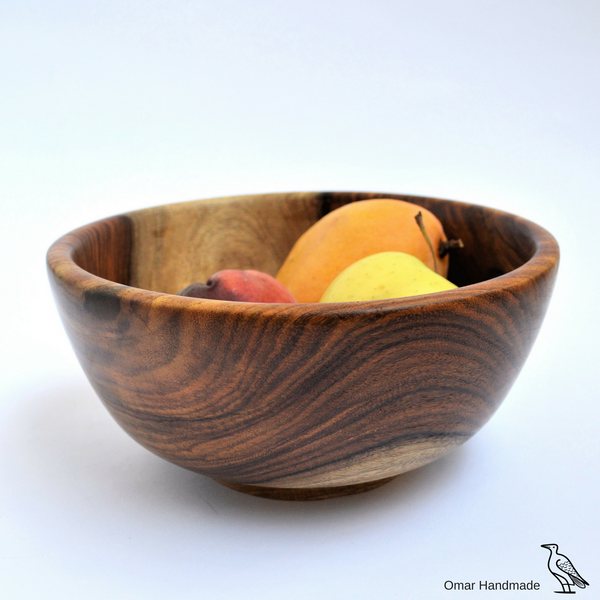 one-of-a-kind Wooden fruit bowl