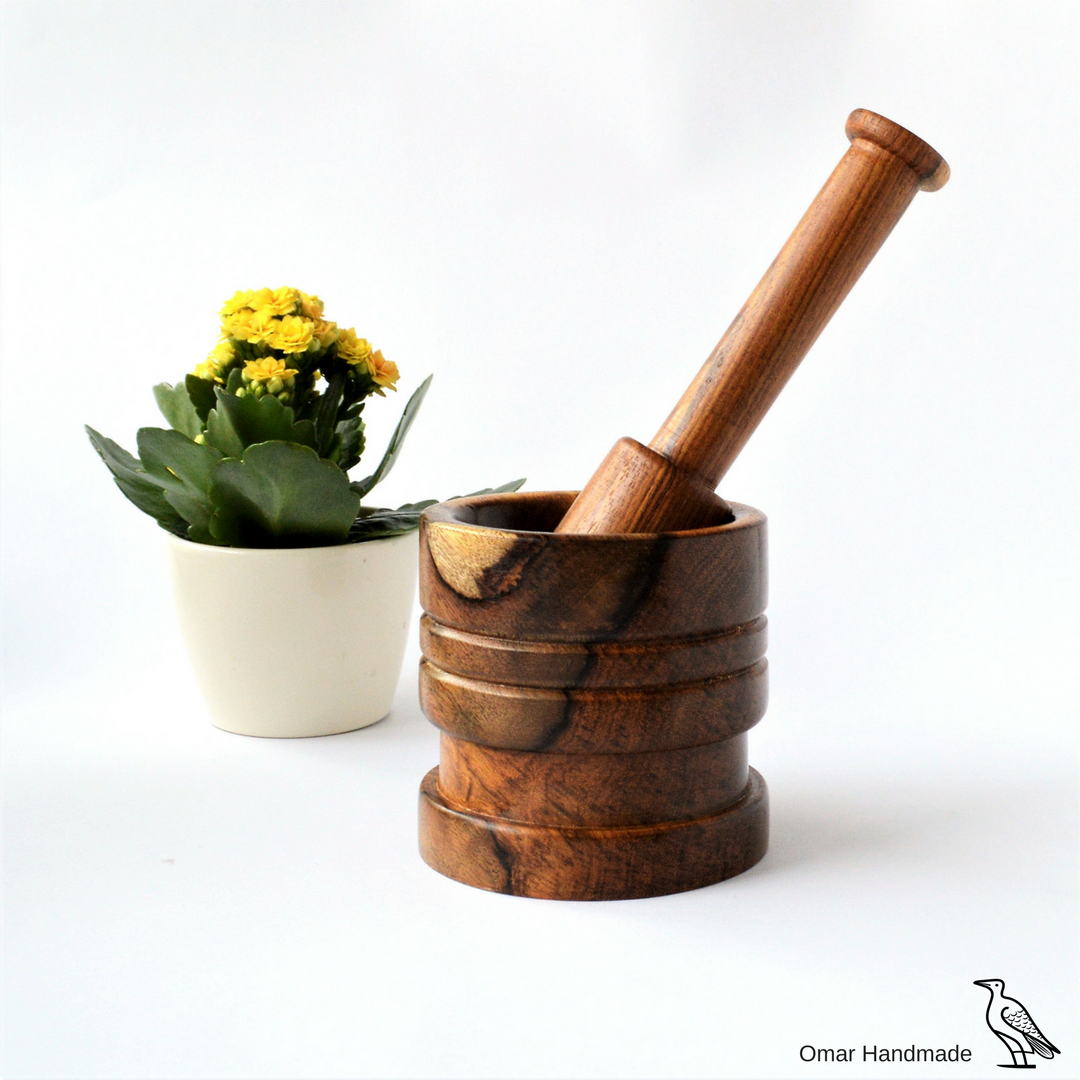 Traditional Mortar and pestle set, Hard rosewood