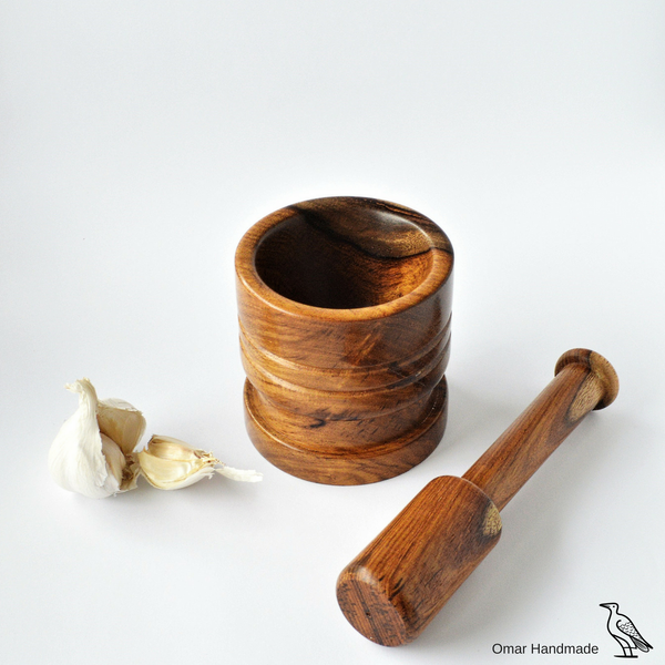 Traditional Mortar and pestle set, Hard rosewood