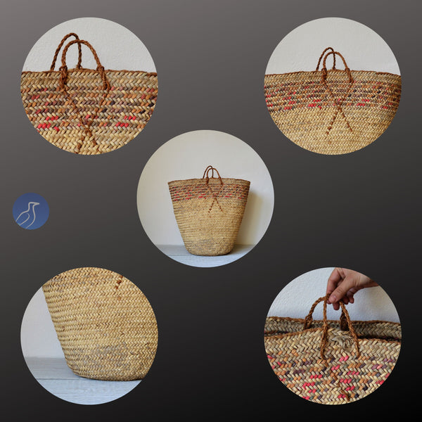 Vintage woven basket from Nubia