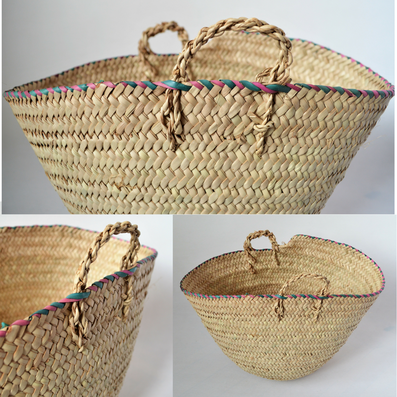 Doum palm storage basket