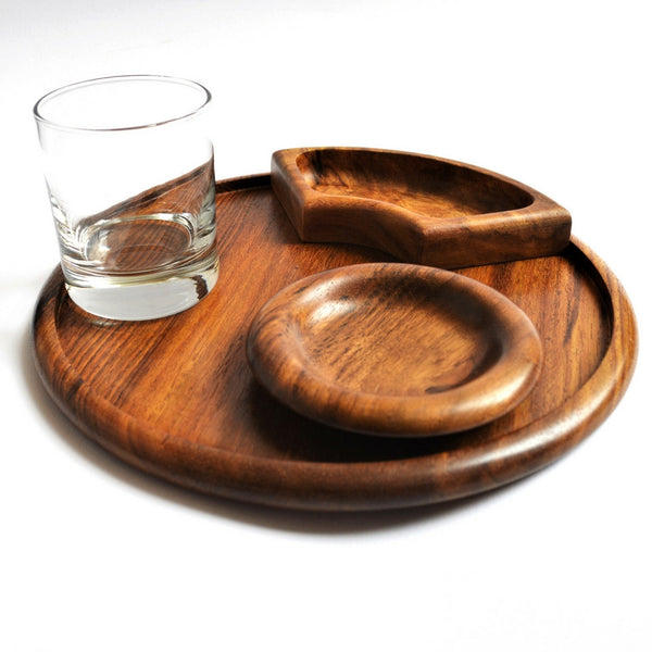 5 sections Wooden Snack Tray (Omar waterwheel)