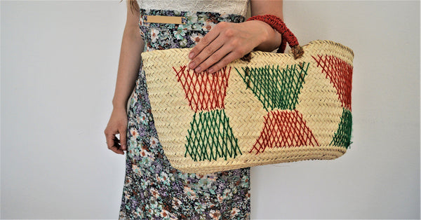 Woven fresh market bag, Wahat wicker summer bag