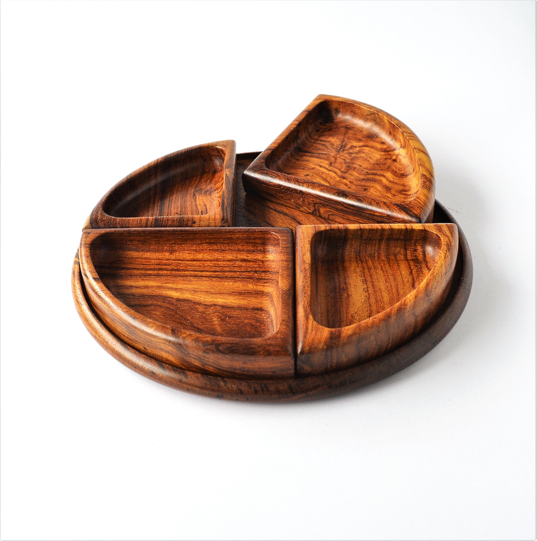 4 sections Tea and snack tray