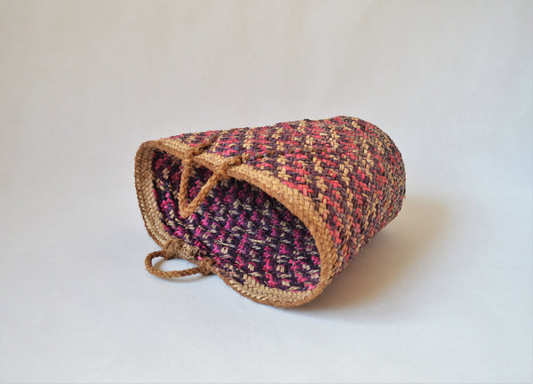 Mosaic bag, Woven straw basket