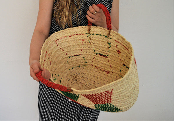 Woven fresh market bag, Wahat wicker summer bag