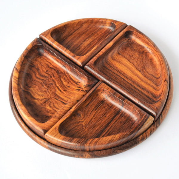 4 sections Tea and snack tray