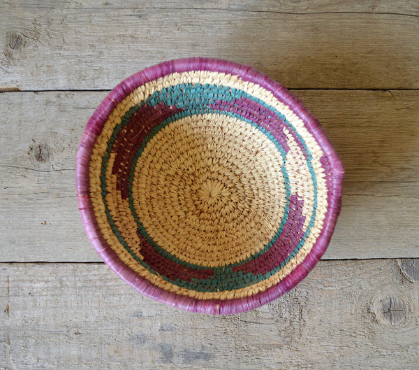 Straw fruit basket, Colorful fruits bowl