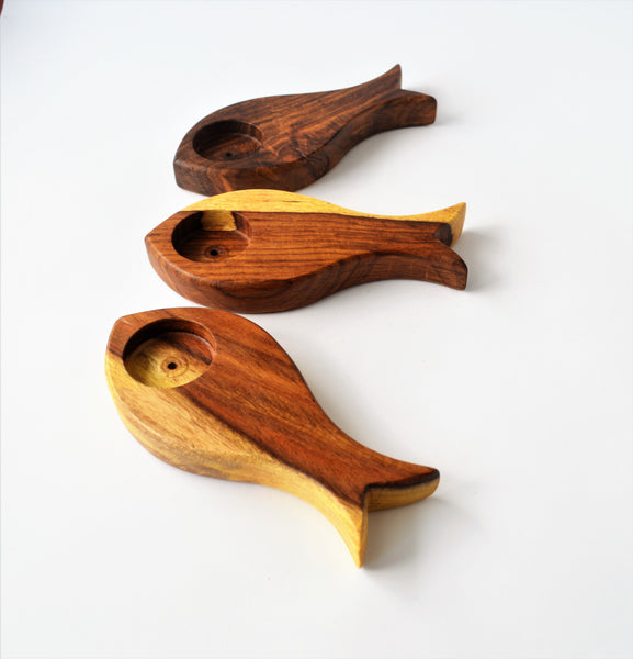 Fish Candle Holder, Wooden fish Tealight