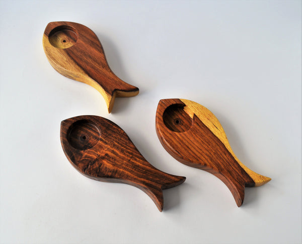 Fish Candle Holder, Wooden fish Tealight