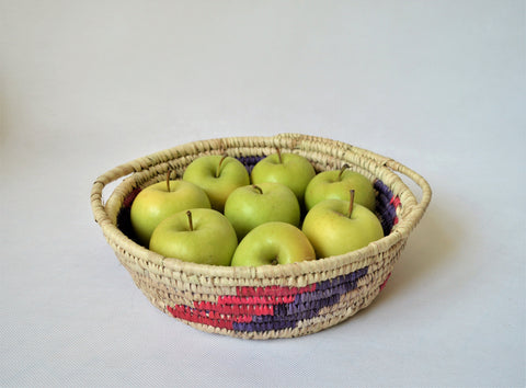 Wicker retro tray, Decor woven plate