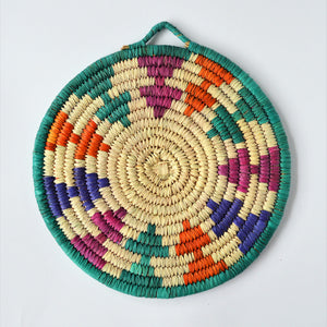 Woven Trivet, Palm leaves Hot Pad (model 121)
