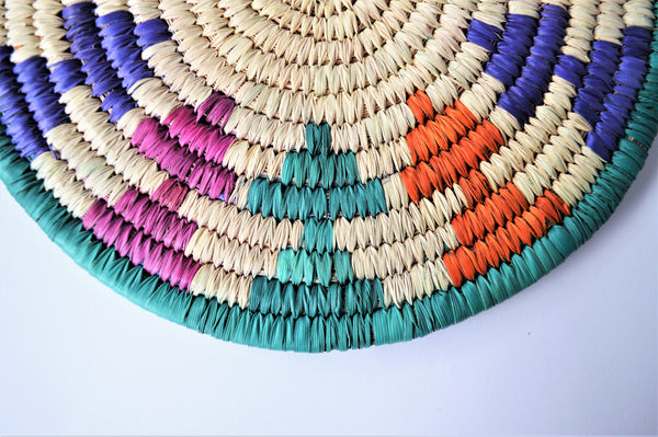 Woven Trivet, Palm leaves Hot Pad (model 121)