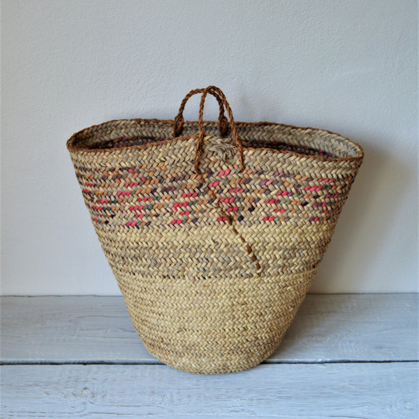 Vintage woven basket from Nubia