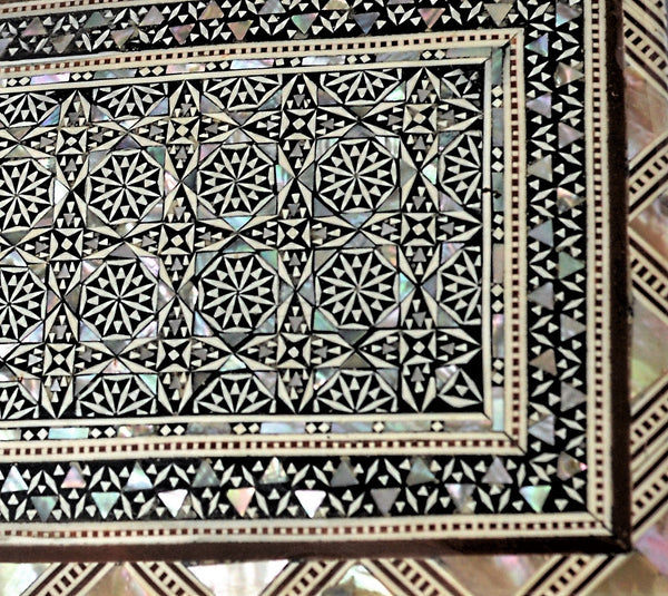 Mother of pearl jewelry box, Egypt mosaic