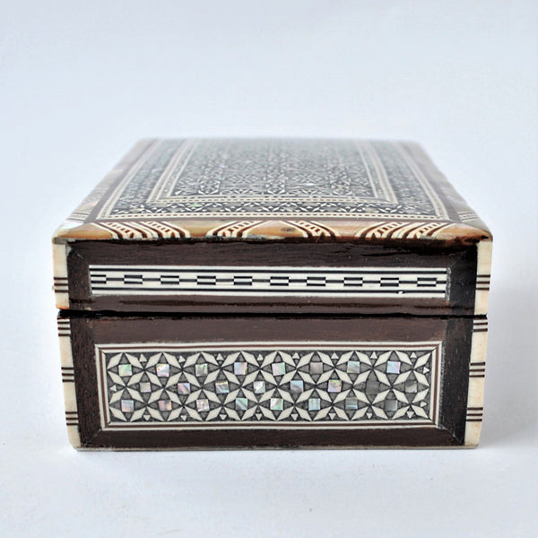 Mother of pearl jewelry box, Egypt mosaic