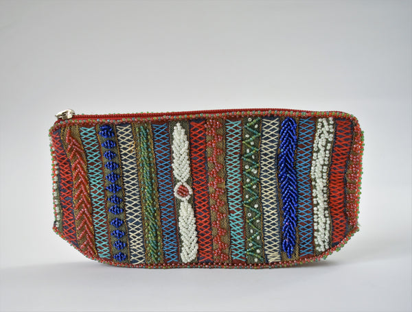 Hand embroidered purse, Beaded, Sinai purse, Woman gift, Zipper pouch, Cotton embroider, Boho fashion, Wallet, Pens, Floral, Eco friendly