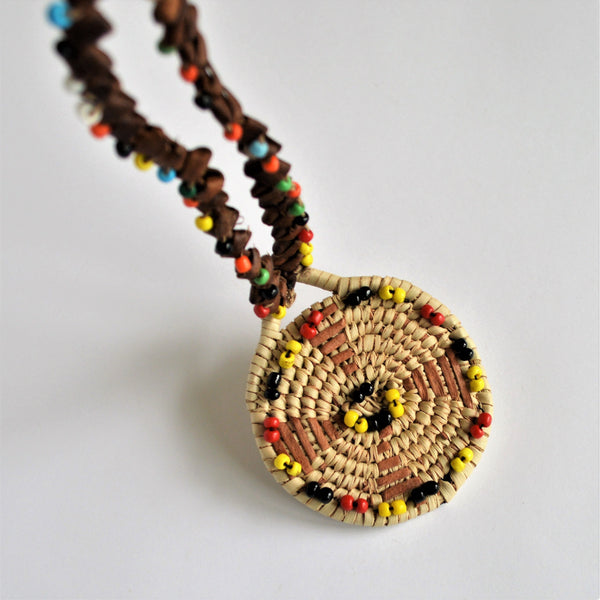 Traditional African leather necklace (Made in Egypt)