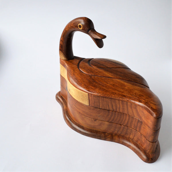 Hand-carved Swan Tray & Decor