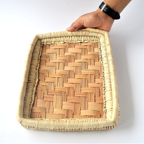 Rectangle Palm leaves hand woven basket