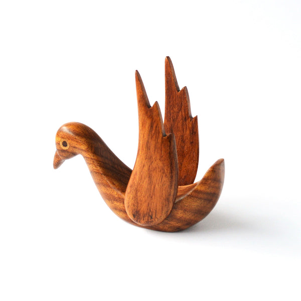 Hand-carved BIRD coaster set