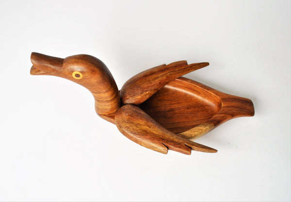 Duck jewelry Dish, Hand-carved box