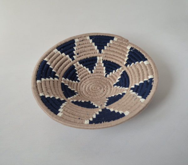 Nubian wool platter for fruits and wall decor, African wool basket