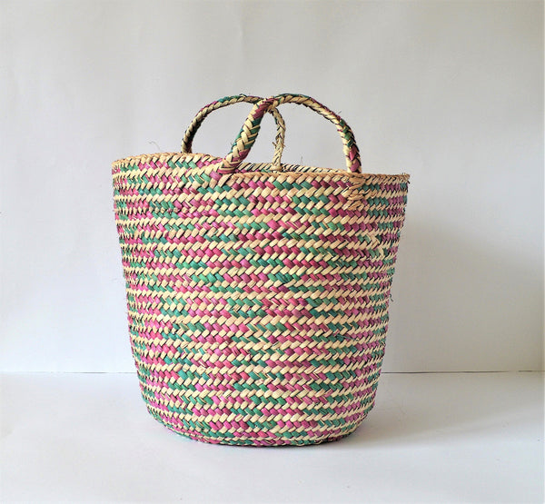 Straw basket HANA, Home storage basket