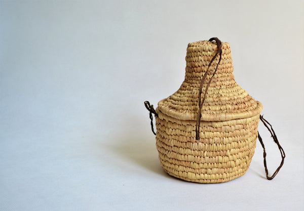Woven Trinket Box, Ethnic African pot with a lid