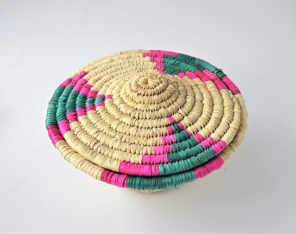 JAMILA - Woven fruit basket with a lid