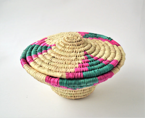 JAMILA - Woven fruit basket with a lid