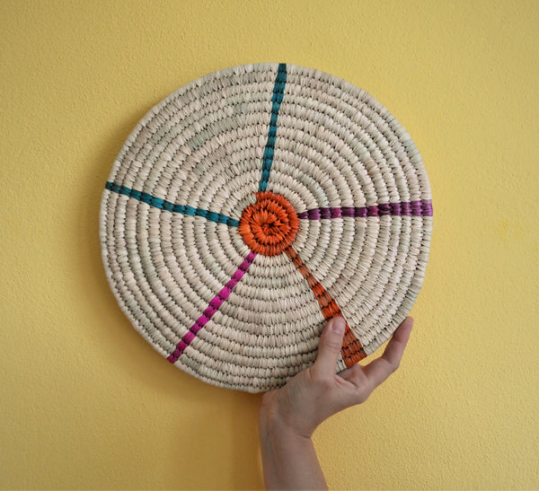 Large mandala trivet Palm straw