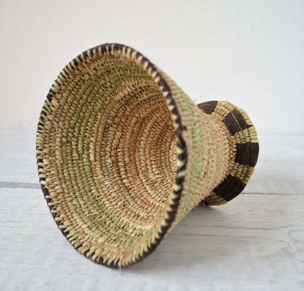 Straw cup, Boho decor