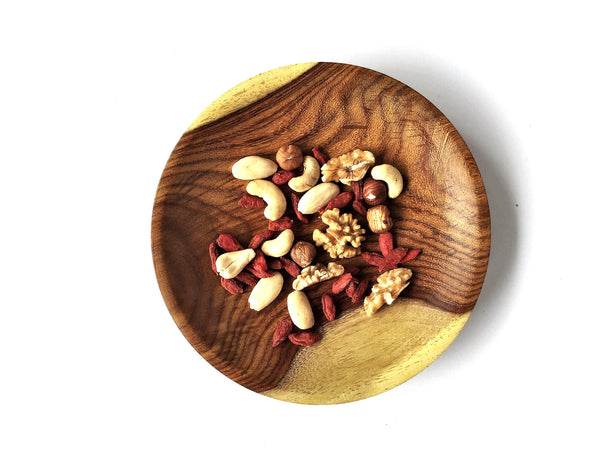Hand-turned Wooden snack plate