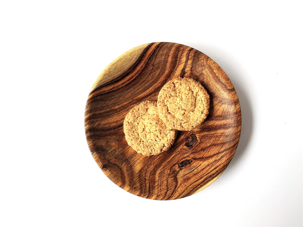 Hand-turned Wooden snack plate