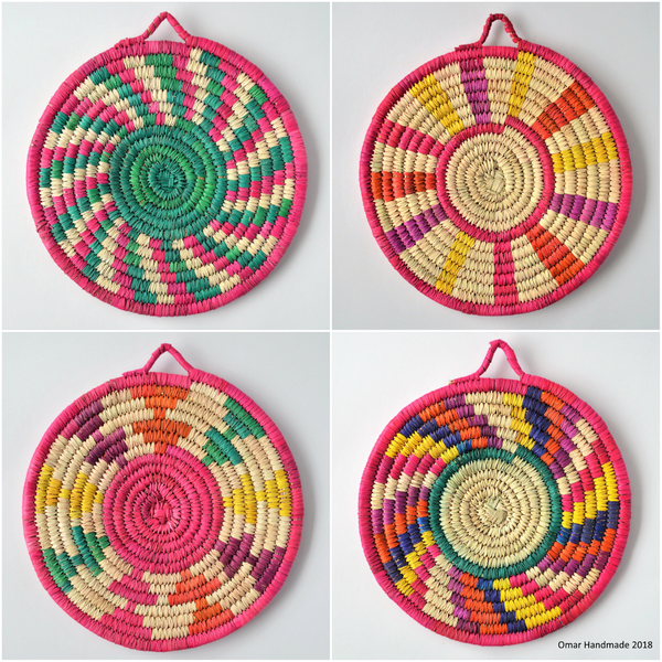 Pink fusion Nubian taba, Unique wall decor plate