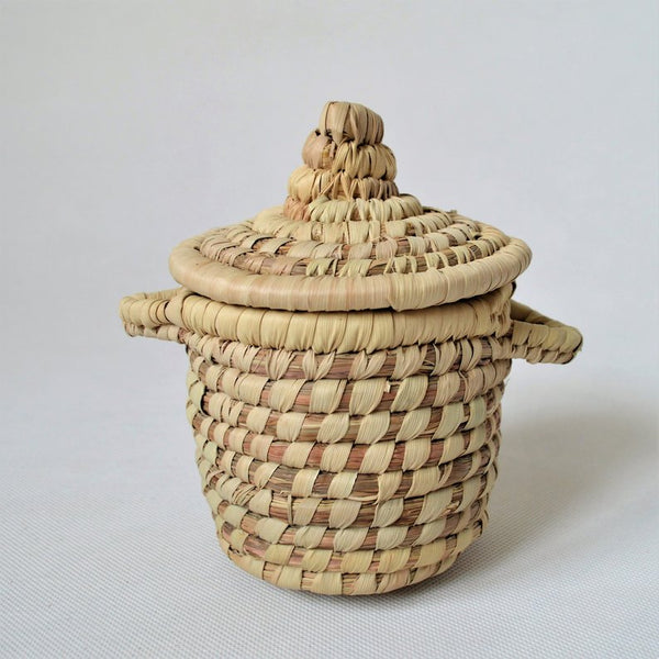 Wicker spices basket, Hand woven Palm leaf