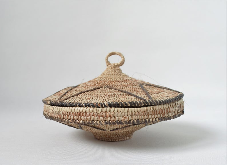 Egyptian woven African basket from Shalateen