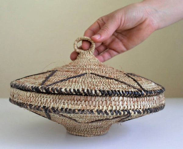 Egyptian woven African basket from Shalateen