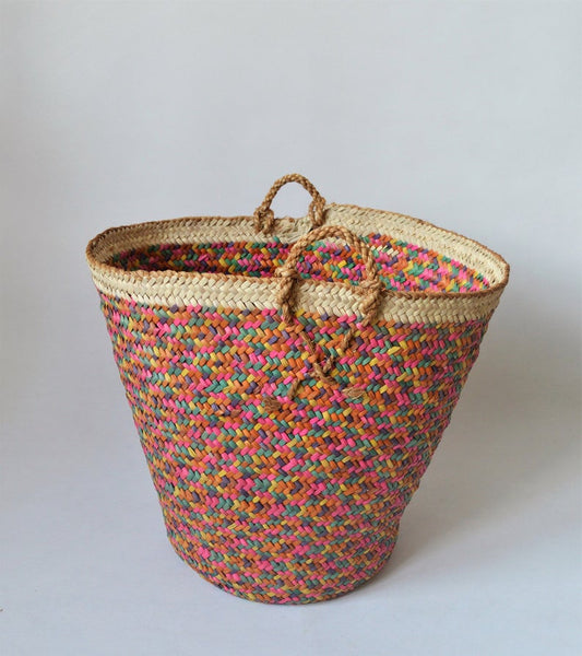 Vintage braided basket, Big African basket, Unique collectible