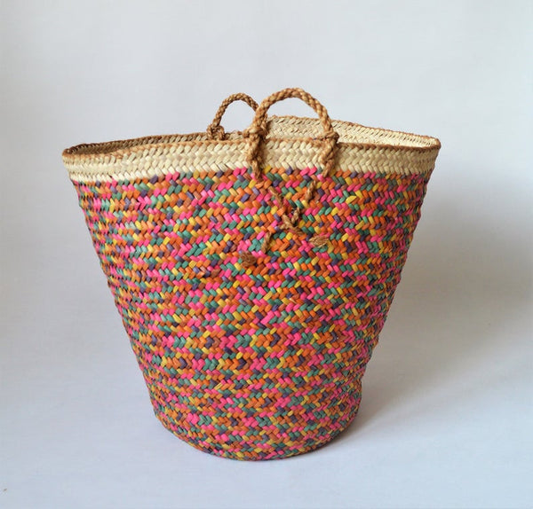 Vintage braided basket, Big African basket, Unique collectible