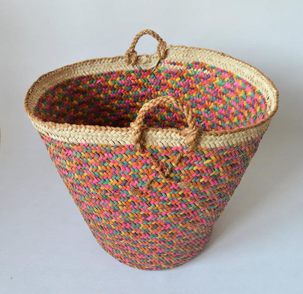 Vintage braided basket, Big African basket, Unique collectible
